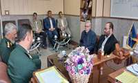 دیدار چند تن از اعضای شورای مرکزی پایگاه بسیج بیمارستان با فرمانده سپاه پاسداران شهرستان همدان